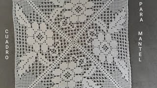 cuadro tejido a crochet para mantel o caminos de mesa [upl. by Elleirad]