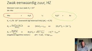 De pH en ionisatiegraad van een zwak zuur berekenen vb azijnzuur [upl. by Htaras]