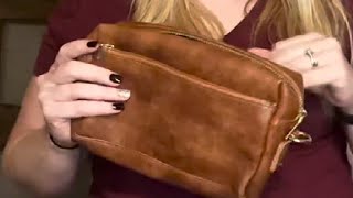 Small Crossbody Bags Purses for Women Triple Zip Vegan Leather Shoulder Handbags Review [upl. by Risan]