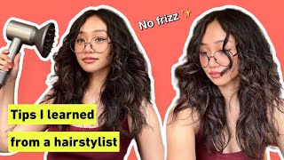 How to Diffuse and Blow Dry Wavy Hair for Beginners [upl. by Belshin]