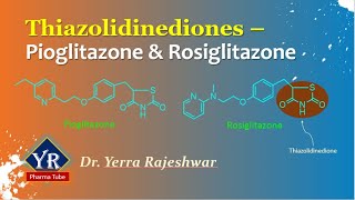 Thiazolidinediones  Pioglitazone amp Rosiglitazone  YR Pharma Tube  Dr Yerra Rajeshwar  Dr YR [upl. by Tortosa]