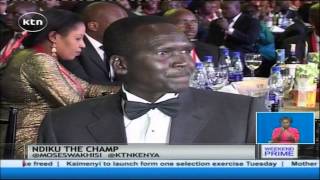 Ndiku Mwangangi wins the 2014 SOYA Awards [upl. by Irat46]