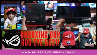 UNBOXING our ROG EYE GC21 [upl. by Ydorb816]