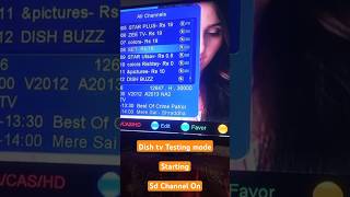 DishTV Back 2024🎉🥳Dish tv Testing mode Starting Sd Channel On dishtv ddfreedish airtel cccam [upl. by Cawley482]