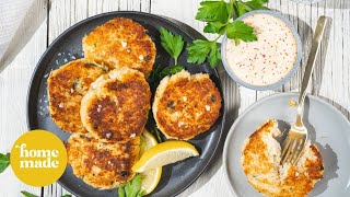 Sizzle Up These Crab Cakes For An Easy 30 Minute Dinner [upl. by Nanam]