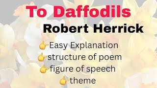 To Daffodils by Robert Herrick  explanation in Hindi [upl. by Yror950]