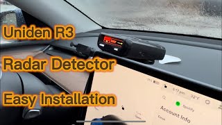 Unboxing and Installing Uniden R3 Radar Detector in Tesla Model Y The Ultimate Road Trip Companion [upl. by Lidaa]