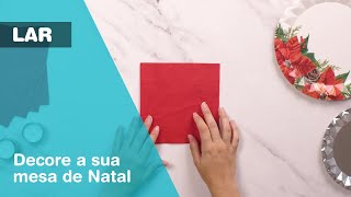 3 ideias para dobrar guardanapos para a mesa de Natal [upl. by Parrie]