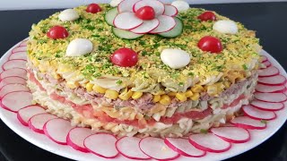 Salade Marocaine سلطة مغربية راقية للضيوف ديال لعراضة سلطة المعكرونةشلادة الجردة للمناسبات [upl. by Elyk383]