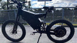 Stealth Bomber E Bike clone K5 12000w 72v [upl. by Yeclek524]