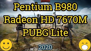 Pentium B980  Radeon HD 7670M  PUBG LITE [upl. by Ferdinana487]