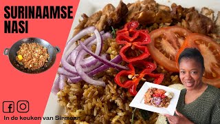 Mijn recept voor Echte Surinaamse Nasi  In de keuken van Sirmean [upl. by Llerrit]