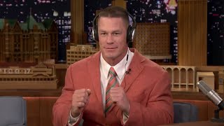 John Cena Dancing With Headphones On Jimmy Fallons Show [upl. by Yortal700]