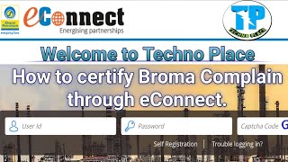 How to certify Broma Complain through eConnect  BPCL  technoplace5300 [upl. by Yadnil]