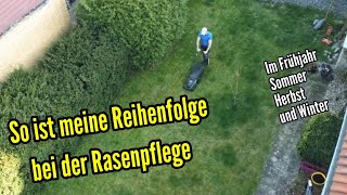 Rasenpflege Reihenfolge im Frühjahr  So ist meine Vorgehensweise zur Rasenpflege im Frühjahr [upl. by Stasny]