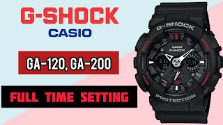 How To Setting Time G Shock GA120  G Shock GA200 Time Setting [upl. by Pevzner260]