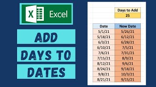 How to Add Days to Dates in Excel [upl. by Jeanelle]