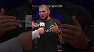 Its in the name 🙌 Khabib Nurmagomedov reflects on Usmans title defence at bellatorsandiego [upl. by Eerehs254]