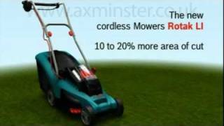 Bosch Rotak Ergoflex Cordless LiIon Lawn Mower  37LI amp 43LI [upl. by Alpheus259]