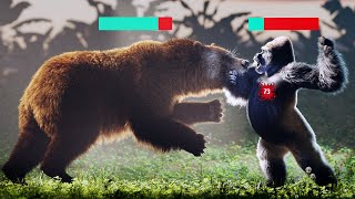 Silverback Gorilla VS Grizzly Bear [upl. by Zusman]