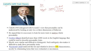 Cattells Trait Theory of Personality [upl. by Nallad]