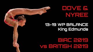 ACRO GYMNASTICS  DOVE AND NYREE  BIAC 2019 vs BRITISH 2019 [upl. by Kelda335]