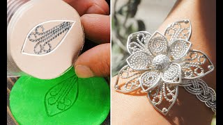 From a silver coin to a filigree bracelet 💙 [upl. by Gambell]