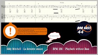 La dernière séance  Eddy Michell  Backing Track  play along bass guitar or guitar  Tabs [upl. by Naid728]