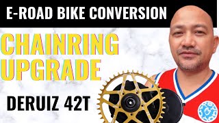 MIDDRIVE CONVERSION CHAINLINE ISSUE FIXDERUIZ CHAINRING 42T  DIY Petz [upl. by Colon]