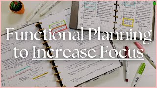 How to Use Your Planner to Increase Focus  Functional Planning Tips [upl. by Husch891]