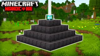 I Made a FULL NETHERITE BEACON in Minecraft Hardcore [upl. by Hnilym788]