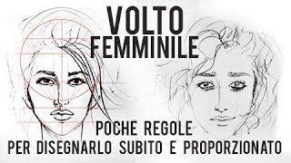 tutorial viso 12  come disegnare un volto femminile con semplici forme geometriche Disegna subito [upl. by Ronda]