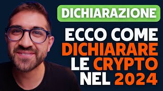 DICHIARAZIONE CRYPTO 2024 ecco le 4 PIATTAFORME che DEVI CONOSCERE [upl. by Linkoski]