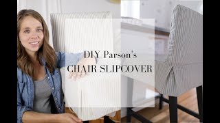 How to Sew a Parsons Chair Slipcover for the IKEA HENRIKSDAL Bar Stool [upl. by Htebsil]