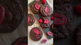 raspberry dark chocolate cookies 🩷 new recipe [upl. by Edwina]