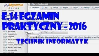 E14 Egzamin praktyczny Technik Informatyk Egzamin zawodowy Czerwiec 2016 Zestaw 2 [upl. by Anowahs]