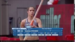 Katerina STEFANIDI 480 wins Pole Valut  Diamond League London 2016 [upl. by Rexferd]