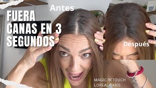 ¡PELO PERFECTO ADIOS A LAS CANAS EN 3 SEGUNDOS CON MAGIC RETOUCH LorealParisEspana [upl. by Noloc]