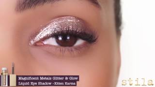 3 Ways To Apply Glitter amp Glow Liquid Eyeshadow  Stila Cosmetics [upl. by Aicul]