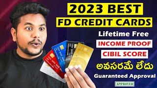 Best FD Credit Cards in 2023 Without Income Proof  Best Secured Credit Cards Lifetime Free [upl. by Leake]