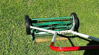 Vintage Turfmaster model 506A push reel mower [upl. by Llywellyn]