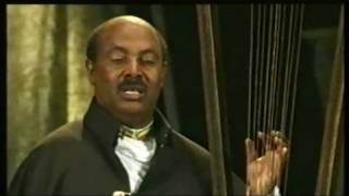 Alemu Aga quotBesmeab  Abatachin Hoyquot playing the Begenna the Harp of David from Ethiopia [upl. by Nirtiac]