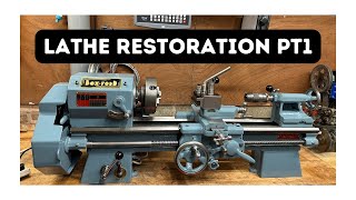 Lathe restoration Antique 1950 boxford model B pt1 [upl. by Peh467]