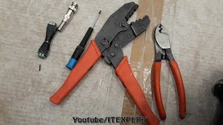 How to Crimp a BNC Connector on rj59 Cable Urdu\Hindi [upl. by Sakram]