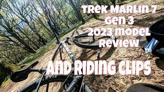 trek Marlin 7 gen 3 2023 model review and riding clips [upl. by Jacobo770]