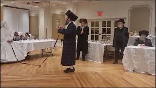 Bitchkov Rebbe dancing Mitzvah Tantz in Williamsburgh at the Pshevorsk Chasina  Kislev 5784 [upl. by Eibba]