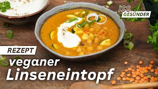 Rezept für Linseneintopf schnelles amp veganes Abendessen  AOK [upl. by Kcolttam614]