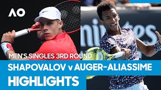 Denis Shapovalov vs Felix AugerAliassime Match Highlights 3R  Australian Open 2021 [upl. by Lempres534]