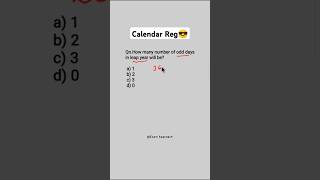 Odd days Calendar Reasoning 🎯 reasoning tricks viralshort [upl. by Meesaw]