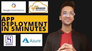 Deployment of Python Application to AWS Heroku Azure and GCP in 5 minutes [upl. by Tankoos]